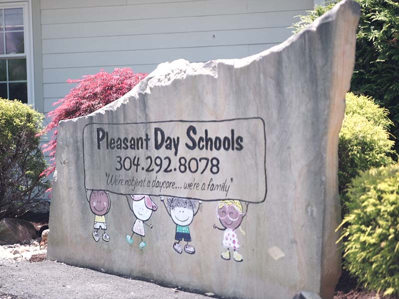 Signage outside Pleasant Day Schools in Morgantown, WV